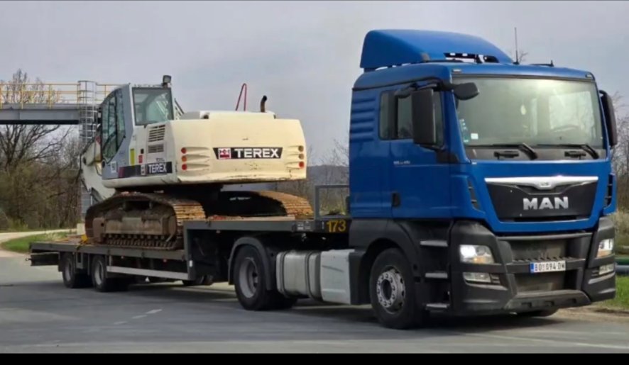 Transport bagera Terex
